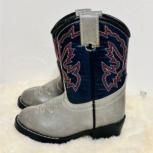 Laredo children’s gray/blue cowboy western boots size 4 1/2